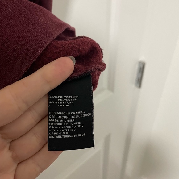 BRUNETTE THE LABEL- Brunette" Classic Sweatshirt | Burgundy - Picture 3 of 4